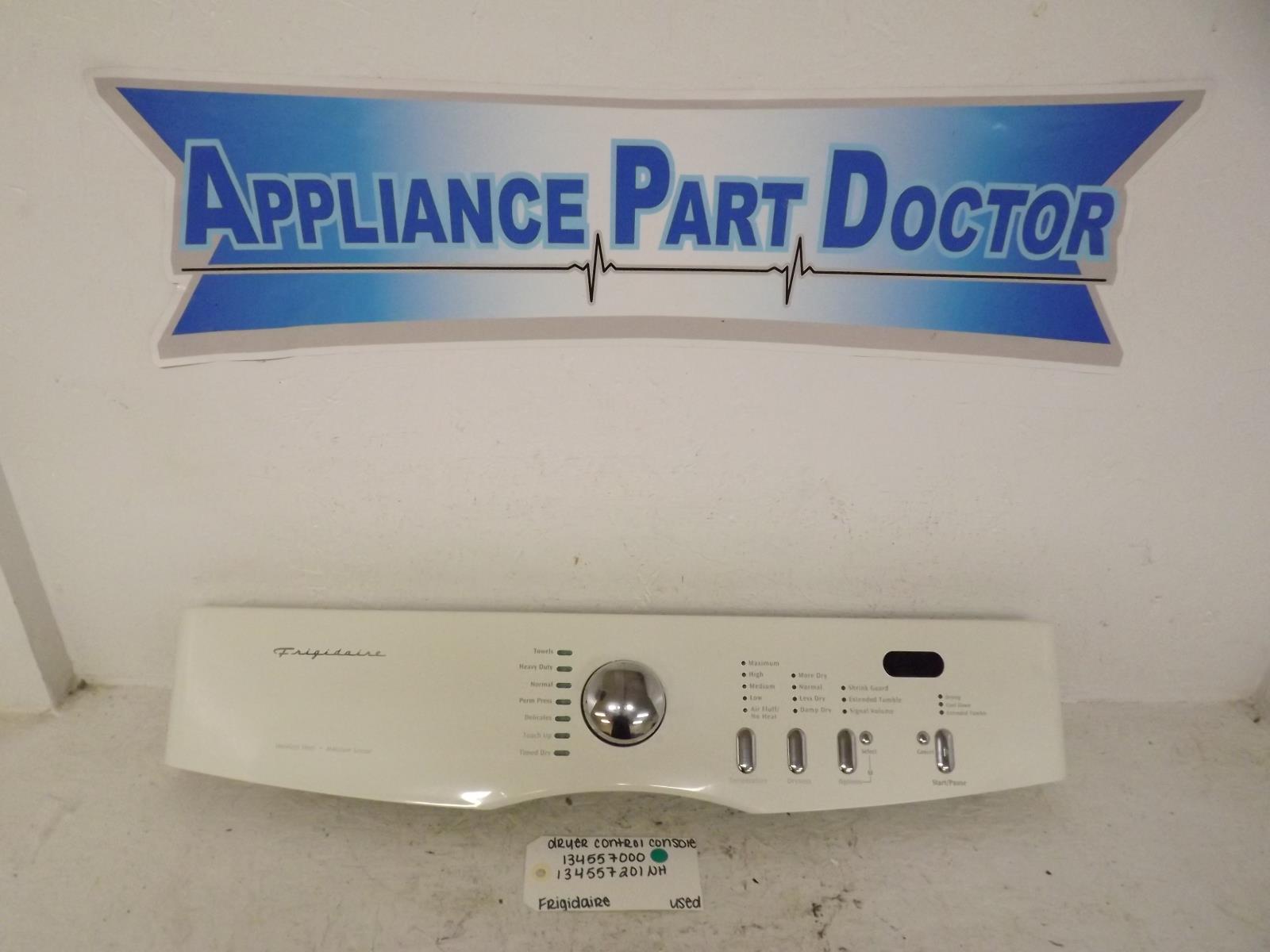 Frigidaire Dryer 134557000 134557201NH Control Console Used Frigidaire Dryer 134557000 134557201NH Control Console Used